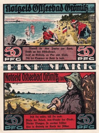 Реверс банкноты 1 marka (Niemcy) 1921