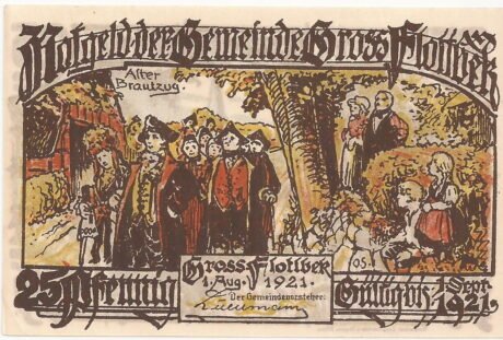 Аверс банкноты 25 fenigów (Niemcy) 1921