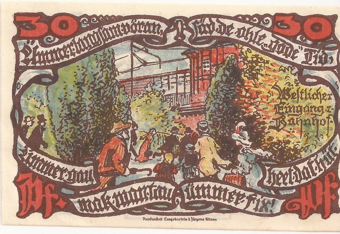 Реверс банкноты 30 пфеннигов (Германия) 1921 года