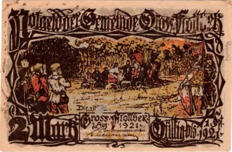 Аверс банкноты 2 marki (Niemcy) 1921