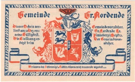 Аверс банкноты 50 fenigów (Niemcy) 1921