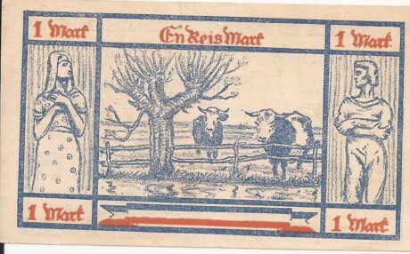 Реверс банкноты 1 марка (Германия)