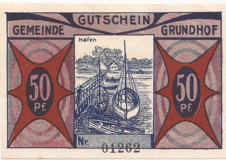 Реверс банкноты 50 fenigów (Niemcy) 1920