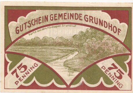 Реверс банкноты 75 fenigów (Niemcy) 1921