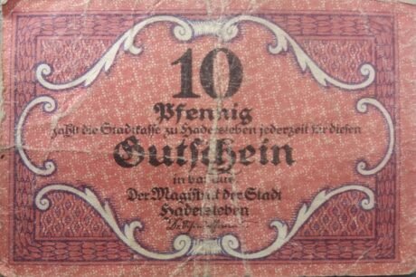 Аверс банкноты 10 пфеннигов (Германия) 1917 года