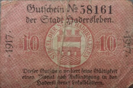 Реверс банкноты 10 пфеннигов (Германия) 1917 года