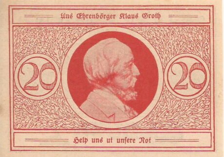 Реверс банкноты 20 fenigów (Niemcy) 1921