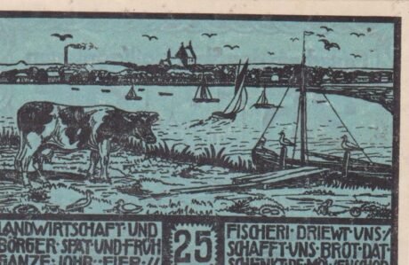 Реверс банкноты 25 fenigów (Niemcy) 1922