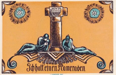 Реверс банкноты 1 marka Militärverein (Niemcy) 1922