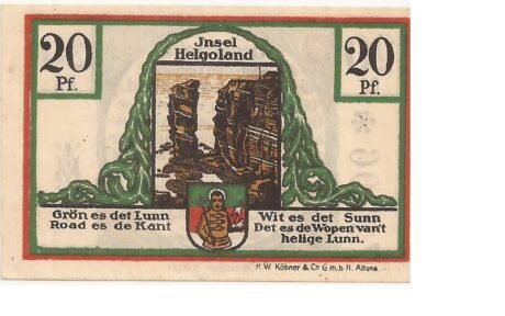 Реверс банкноты 20 fenigów Spar- und Leihkasse (Niemcy) 1919