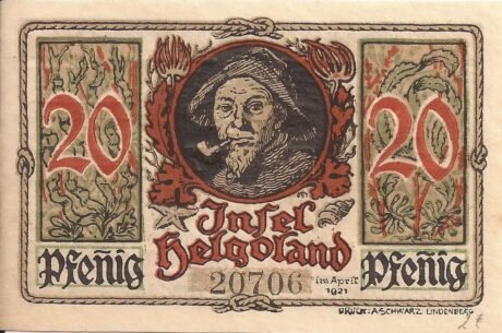 Реверс банкноты 20 fenigów (Niemcy) 1921