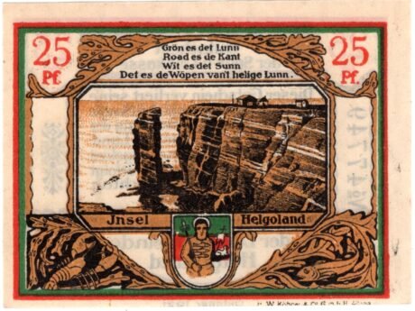 Реверс банкноты 25 пфеннигов Spar- und Leihkasse (Германия) 1919 года