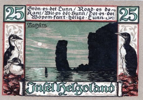 Реверс банкноты 25 fenigów (Niemcy) 1921