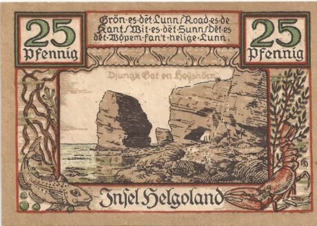 Реверс банкноты 25 fenigów (Niemcy) 1921