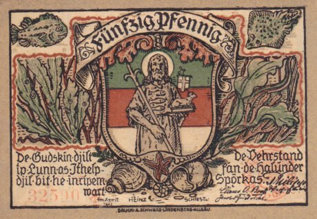 Аверс банкноты 50 fenigów (Niemcy) 1921