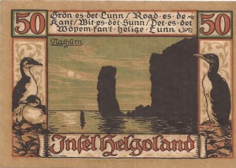 Реверс банкноты 50 fenigów (Niemcy) 1921