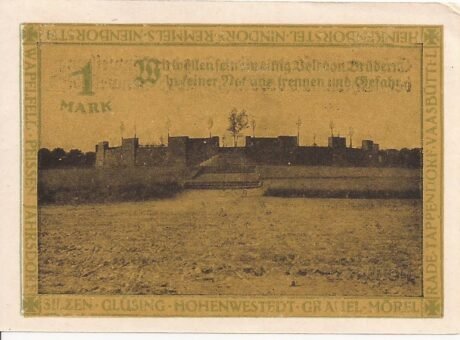 Реверс банкноты 1 marka (Niemcy) 1921