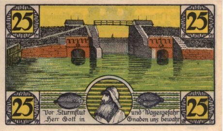 Реверс банкноты 25 fenigów (Niemcy) 1920