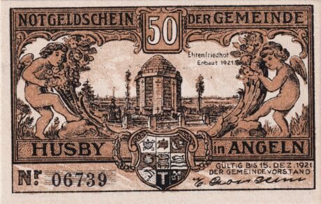 Аверс банкноты 50 fenigów (Niemcy) 1921