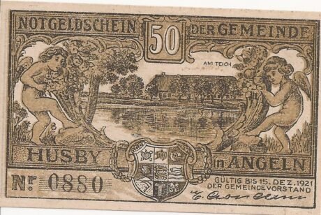Аверс банкноты 50 fenigów (Niemcy) 1921