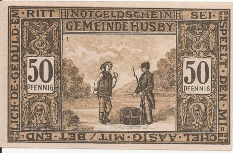 Реверс банкноты 50 fenigów (Niemcy) 1921
