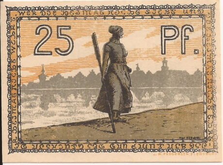 Реверс банкноты 25 fenigów (Niemcy) 1920