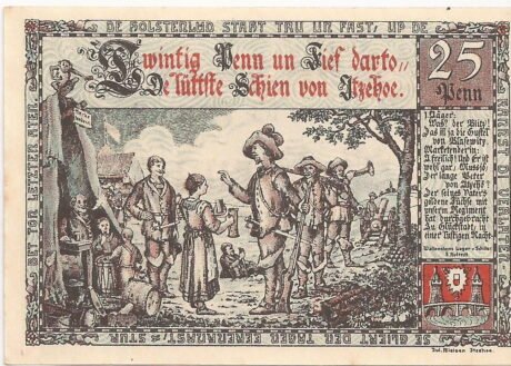 Реверс банкноты 25 fenigów (Niemcy) 1920