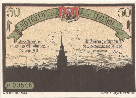 Аверс банкноты 50 fenigów (Niemcy)