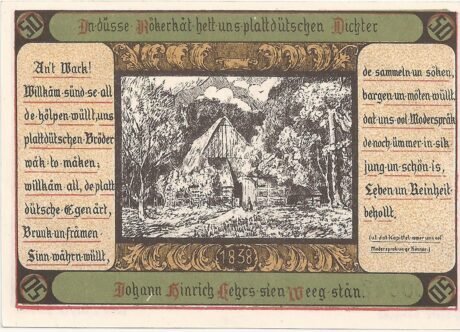 Реверс банкноты 50 fenigów (Niemcy)