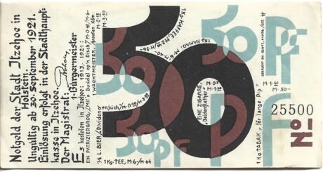 Аверс банкноты 50 fenigów (Niemcy)