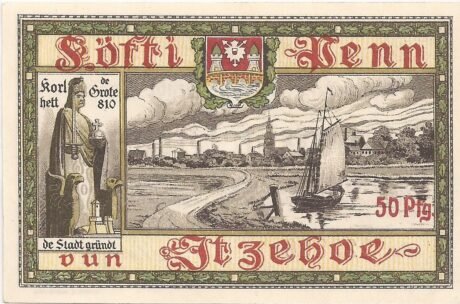 Реверс банкноты 50 fenigów (Niemcy) 1918