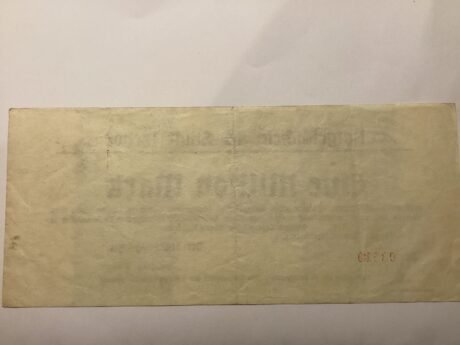 Реверс банкноты 1000000 марок (Германия) 1923 года