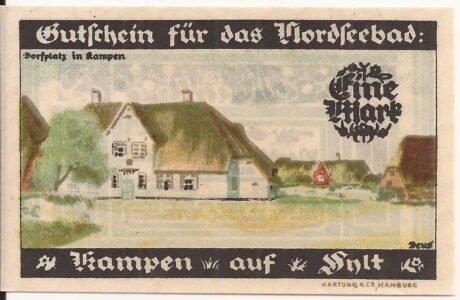 Реверс банкноты 1 marka (Niemcy) 1921