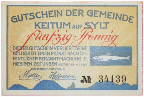 Аверс банкноты 50 пфеннигов (Германия) 1920 года
