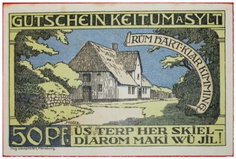 Реверс банкноты 50 пфеннигов (Германия) 1920 года