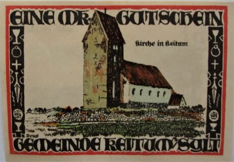 Реверс банкноты 1 marka (Niemcy) 1921