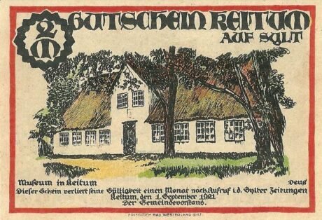 Аверс банкноты 2 marki (Niemcy) 1921