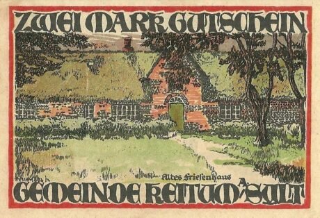 Реверс банкноты 2 marki (Niemcy) 1921