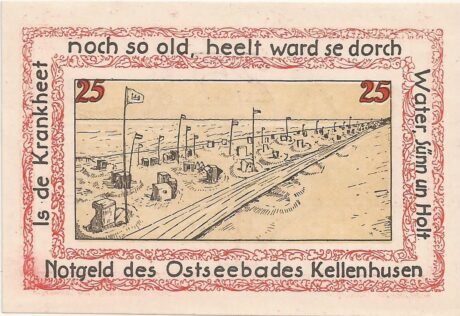 Реверс банкноты 25 пфеннигов (Германия)