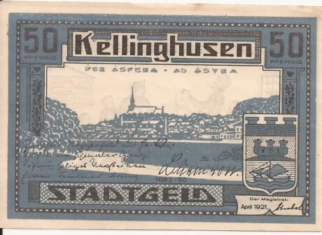 Аверс банкноты 50 fenigów (Niemcy) 1920