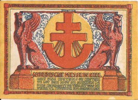 Реверс банкноты 10 fenigów Nordische Messe (Niemcy) 1921