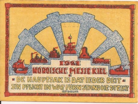 Реверс банкноты 25 fenigów Nordische Messe (Niemcy) 1921