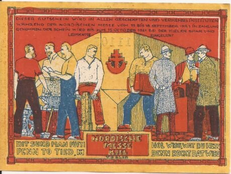 Реверс банкноты 50 fenigów Nordische Messe (Niemcy) 1921