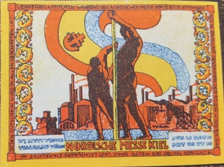 Реверс банкноты 1 marka Nordische Messe (Niemcy) 1921