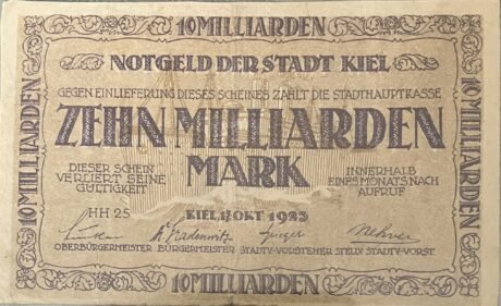 Аверс банкноты 10000000000 марок (Германия) 1923 года