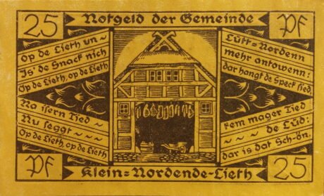 Аверс банкноты 25 fenigów (Niemcy) 1921