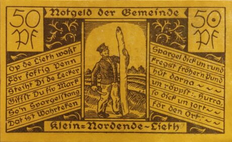 Аверс банкноты 50 fenigów (Niemcy)