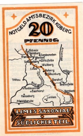 Реверс банкноты 20 fenigów (Niemcy) 1921