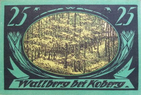 Реверс банкноты 25 fenigów (Niemcy) 1921