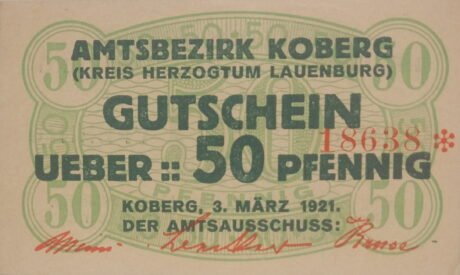 Аверс банкноты 50 fenigów (Niemcy) 1921